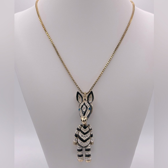 Betsey Johnson Zebra Necklace - Picture 9 of 11